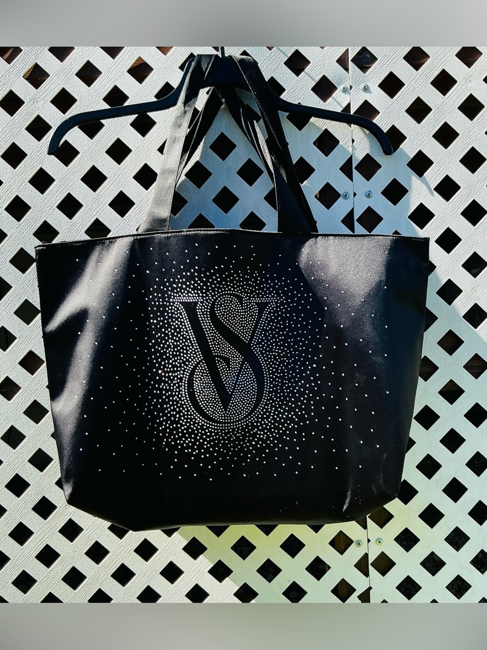 Victoria's Secret Black Crystal Logo Tote🌟🌟🌟